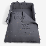 Baby Bed Bundle - Jungle Story (Fitted sheet + large quilt blanket + bed bumper)