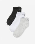 Minene Footie Socks - pack of 3 pairs - White / Grey