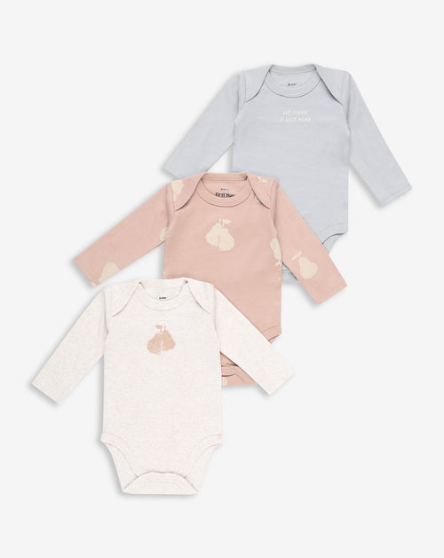 3 Pack Long Sleeves Bodysuits WSP1