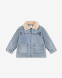 Denim Jacket With Fur J10