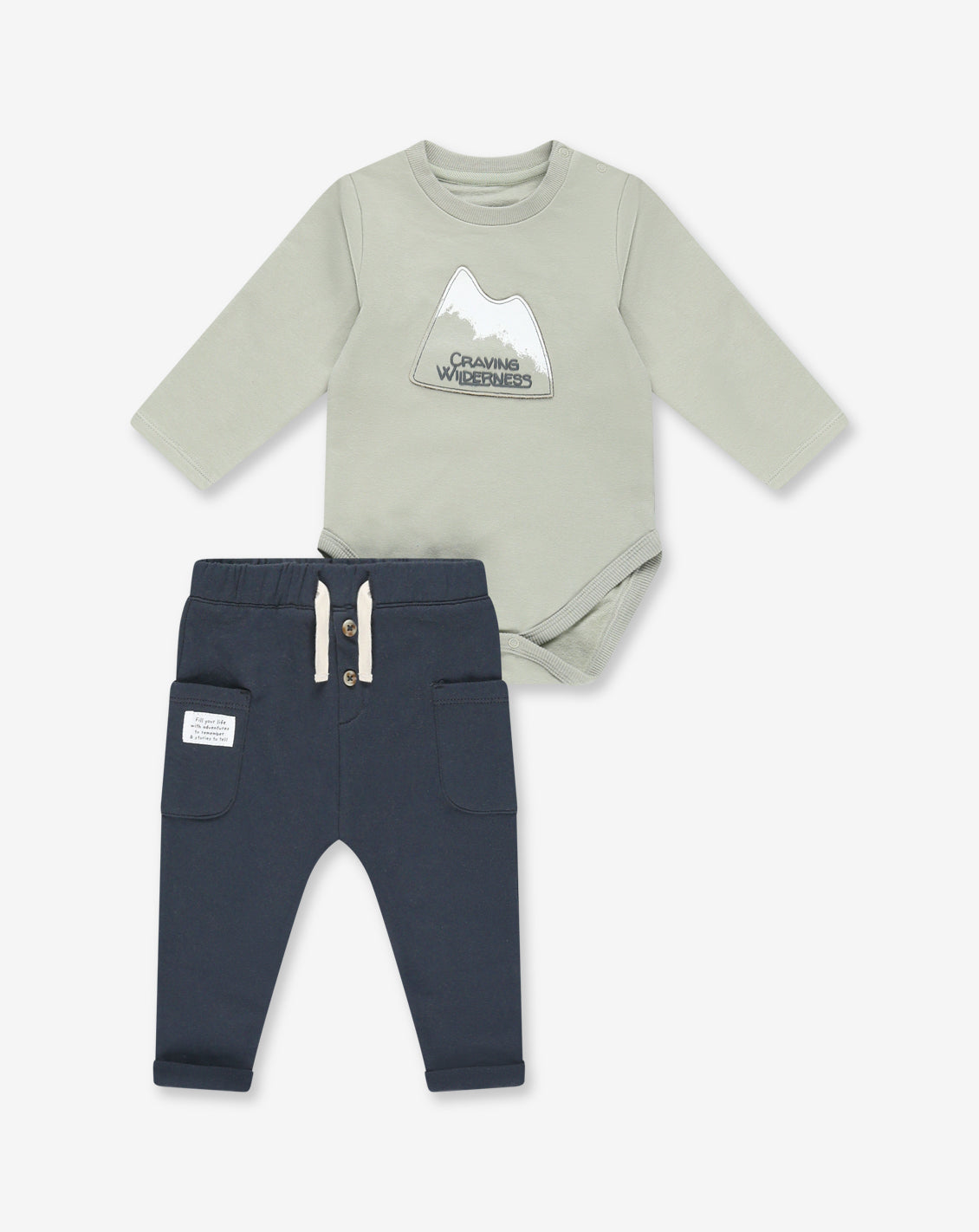 Flannel Bodysuit & Pants Set D1