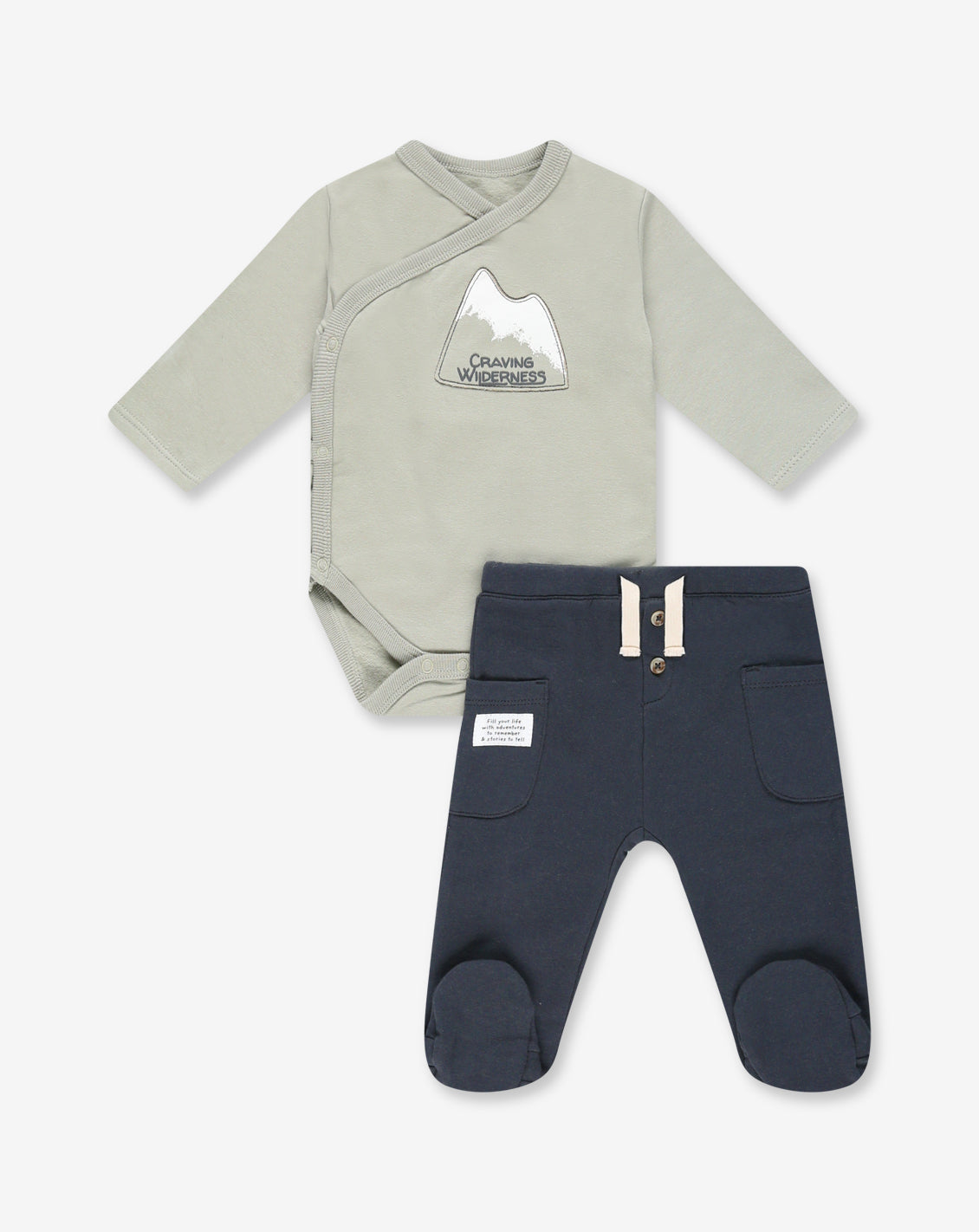 フランネルボディスーツ＆パンツセット D4
