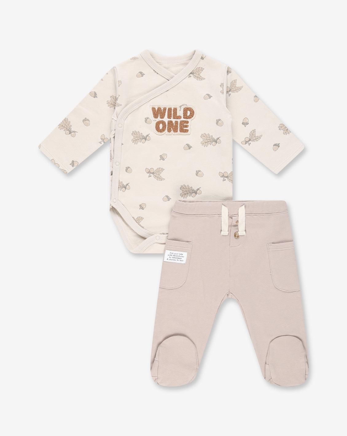 Flannel Bodysuit & Pants Set D4