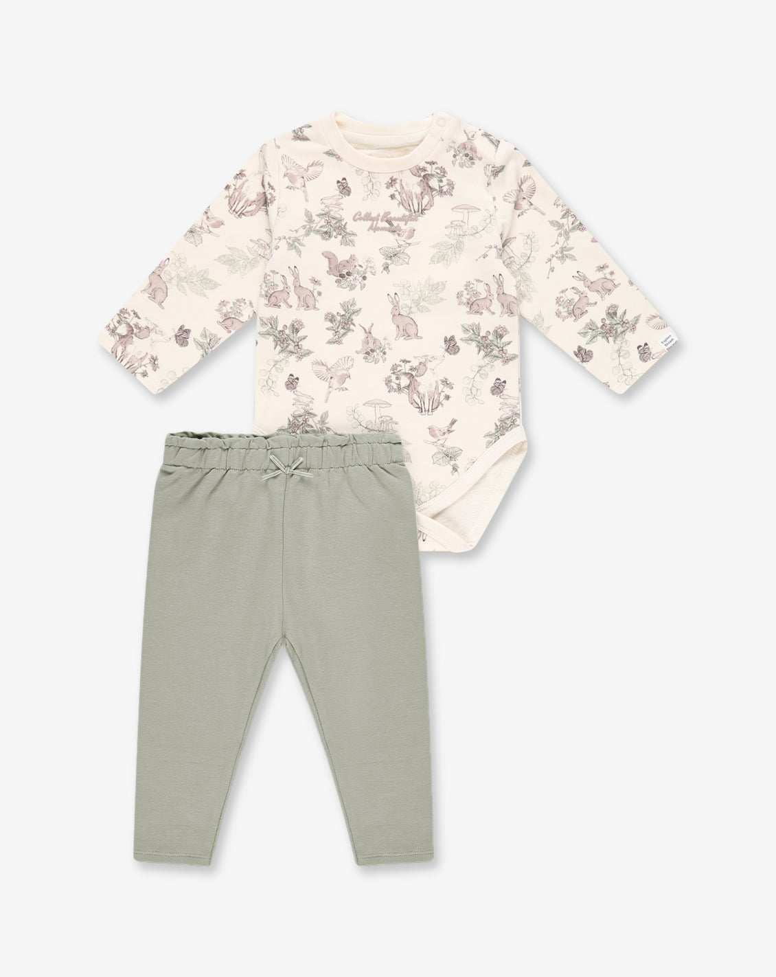 Flannel Bodysuit & Tights Set C1