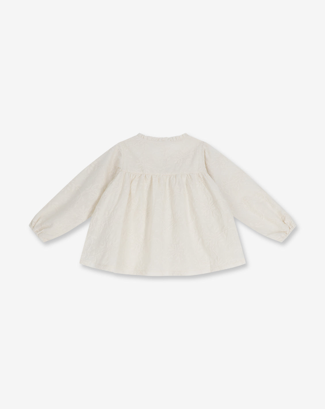 เสื้อเชิ้ตผ้าทอแบบมีจีบและกระดุม A17 