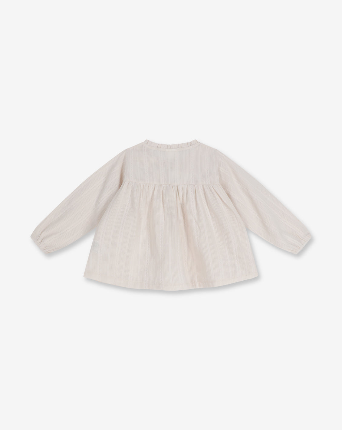 เสื้อเชิ้ตผ้าทอแบบมีจีบและกระดุม A17 