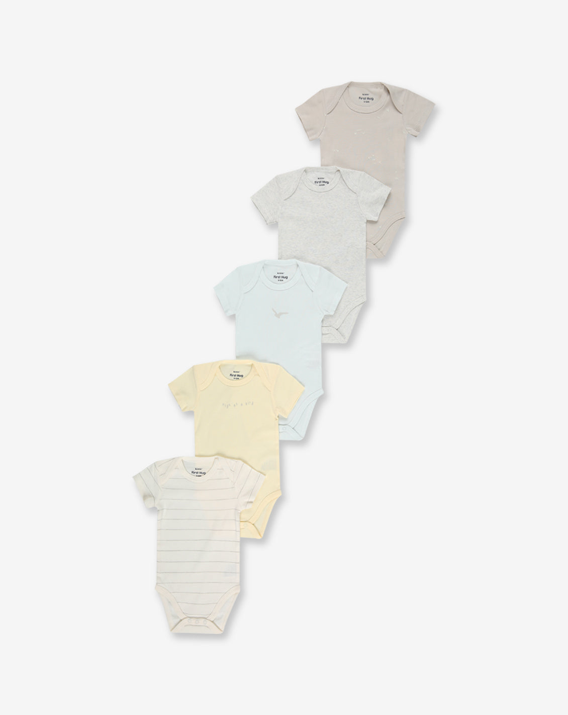5 Pack Body Suits With Short Sleeves WSP
