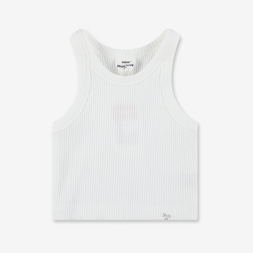 เสื้อกล้ามเด็กผู้หญิงแบบมีลายถัก RIB3