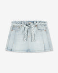 Jeans Skirt with Braided Belt J15