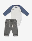 Boys Bodysuit & Washed Woven Short Pants Set WB