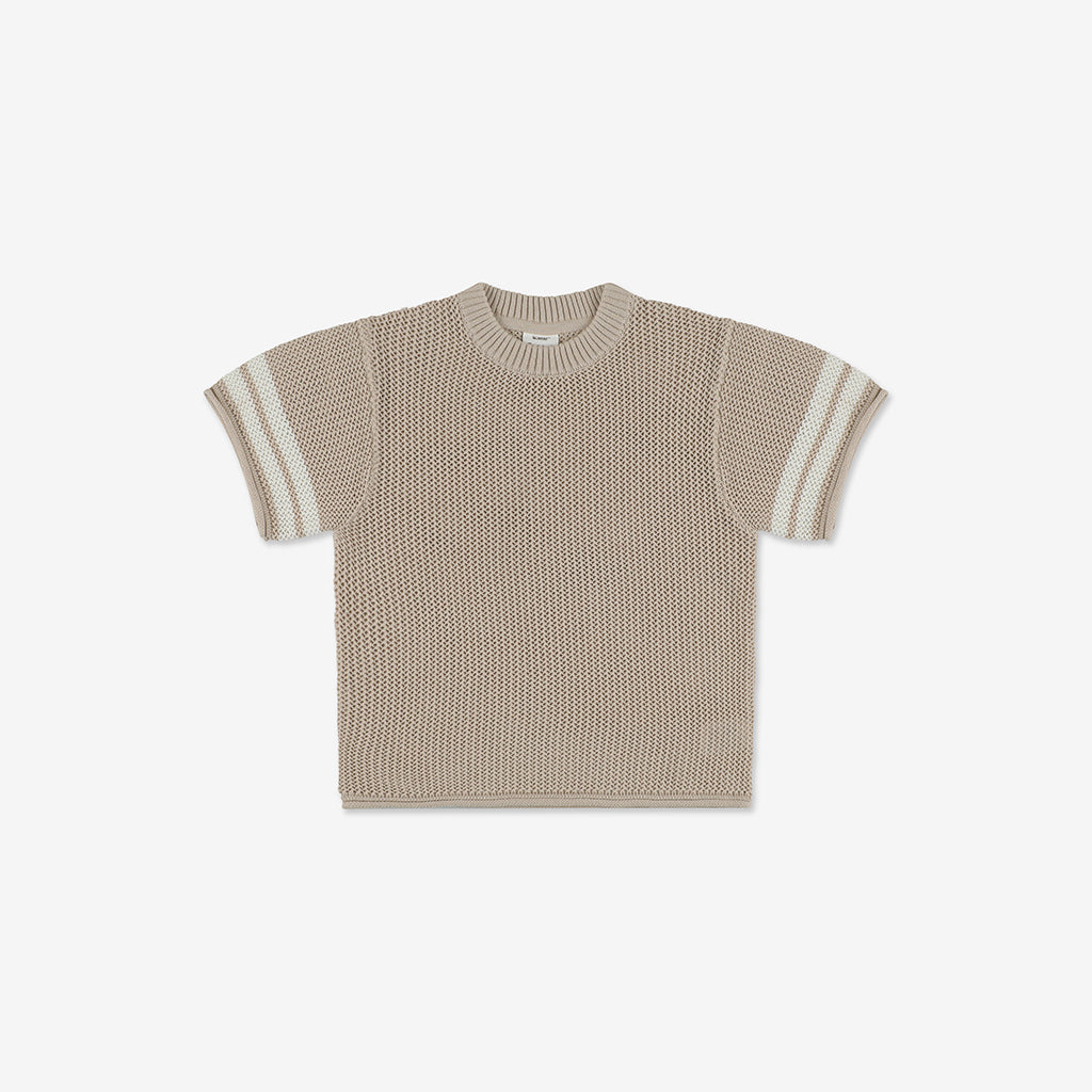 Oversize Crochet T-Shirt with Stripes CR - CR5