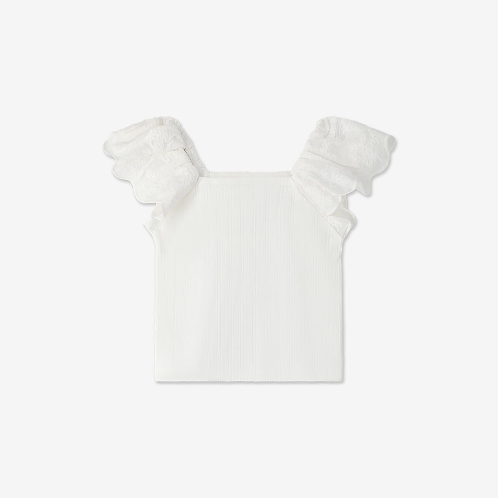 Frilled Sleeve Tee H - H11