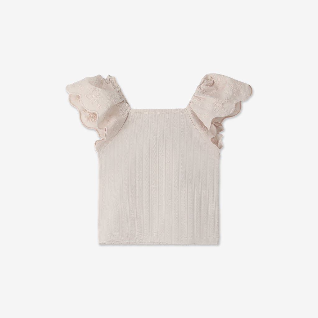 Frilled Sleeve Tee H - H11
