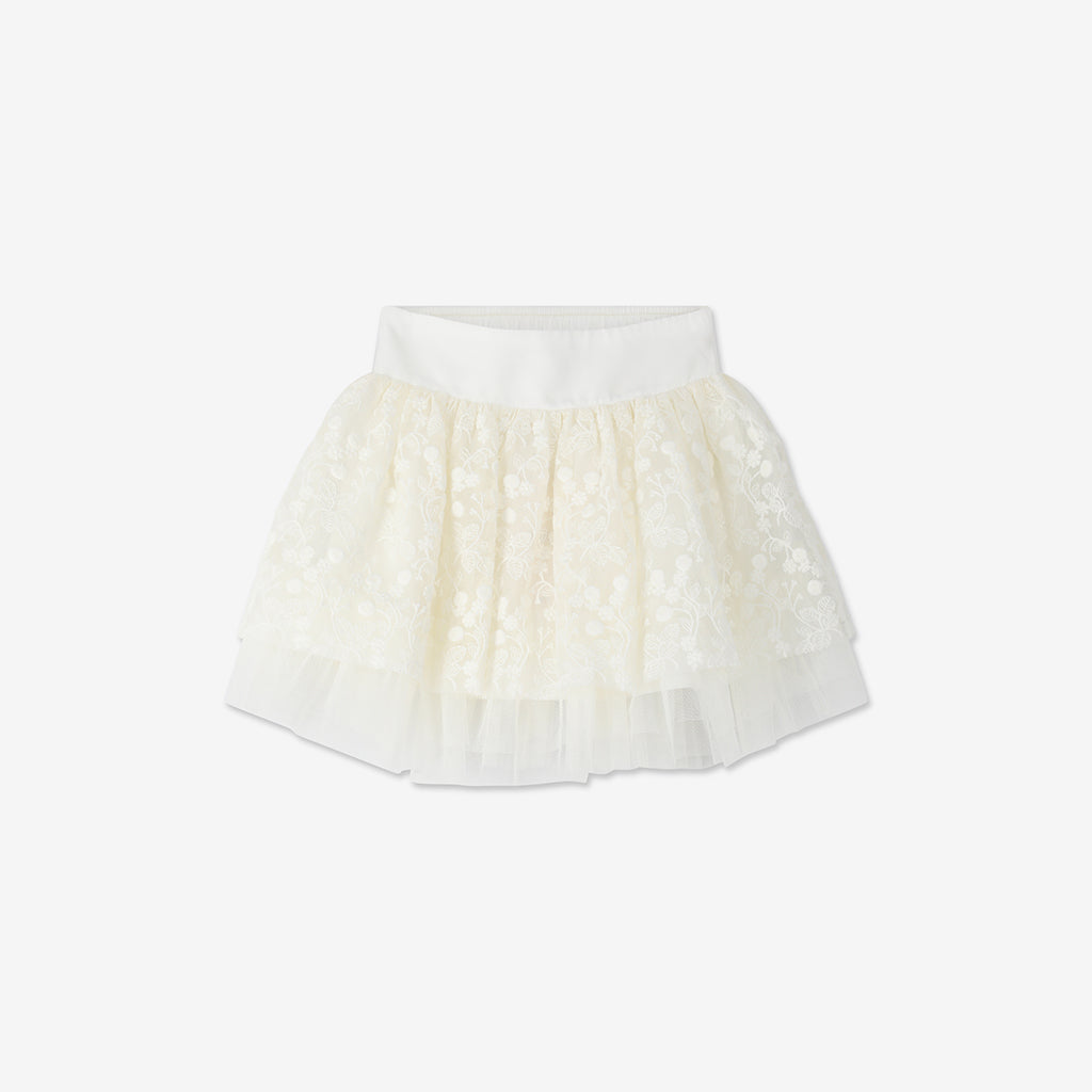 Embroidered Mesh Skirt H - H13