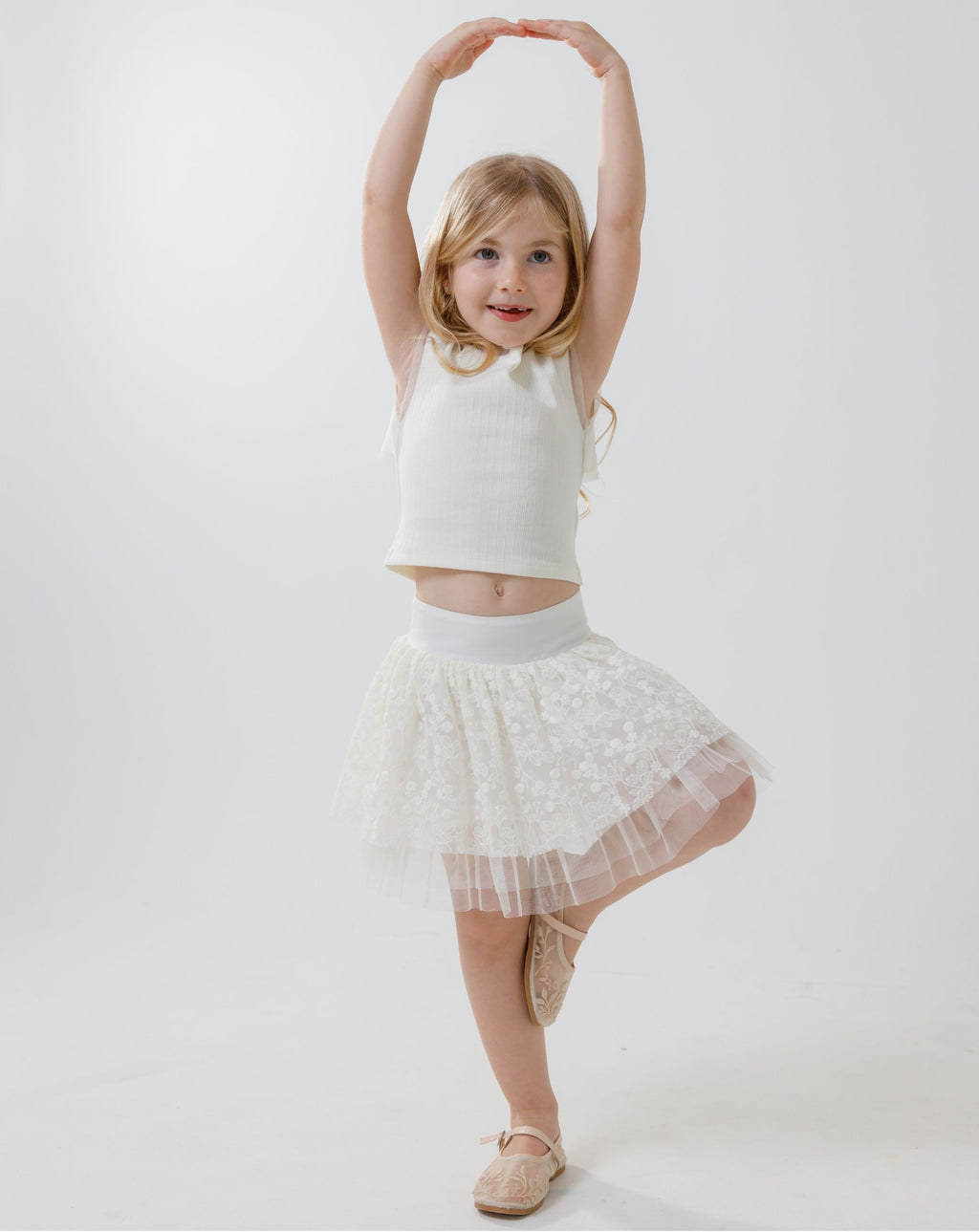 Embroidered Mesh Skirt H - H13