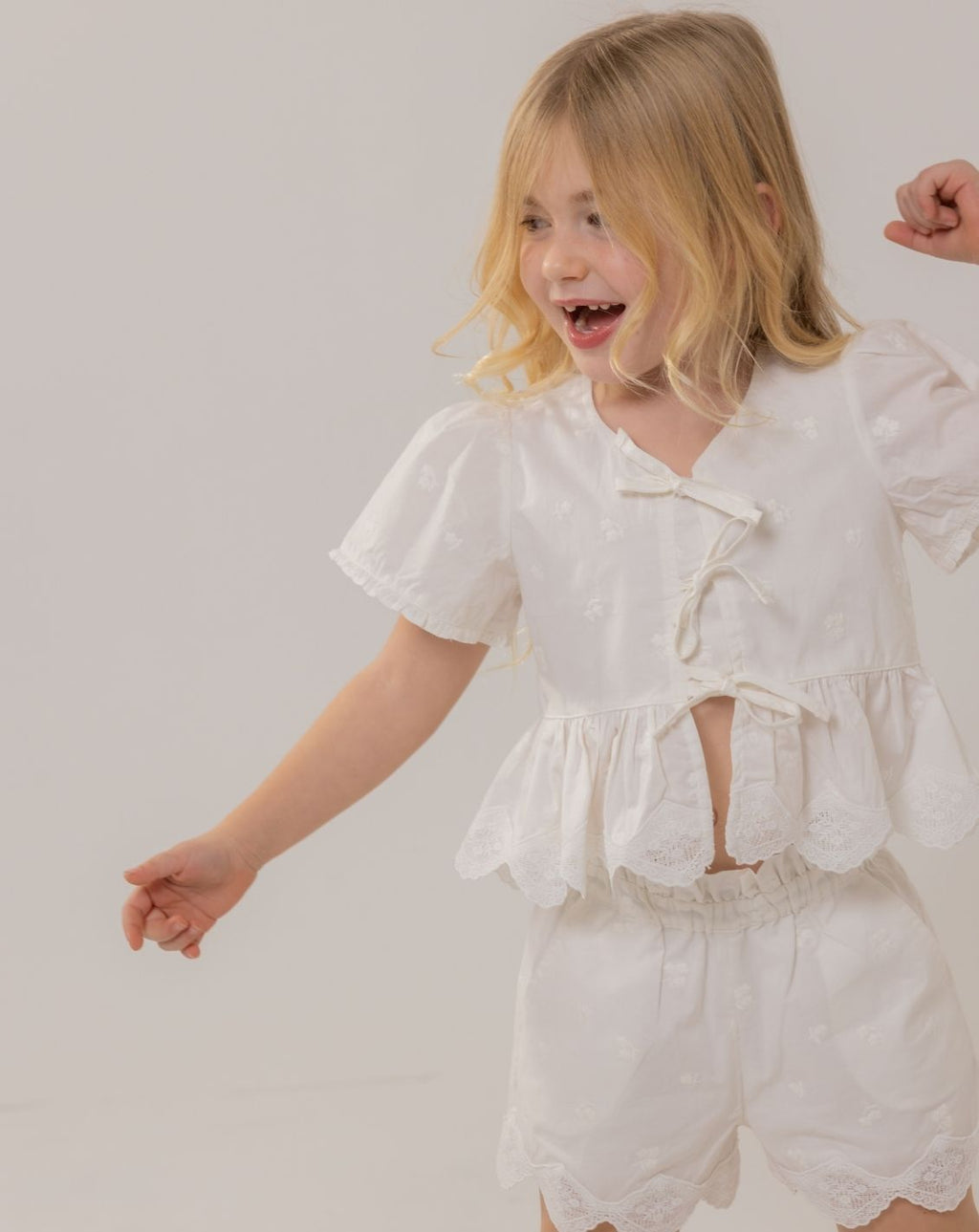 Peplum & Bows Woven Shirt H - H14