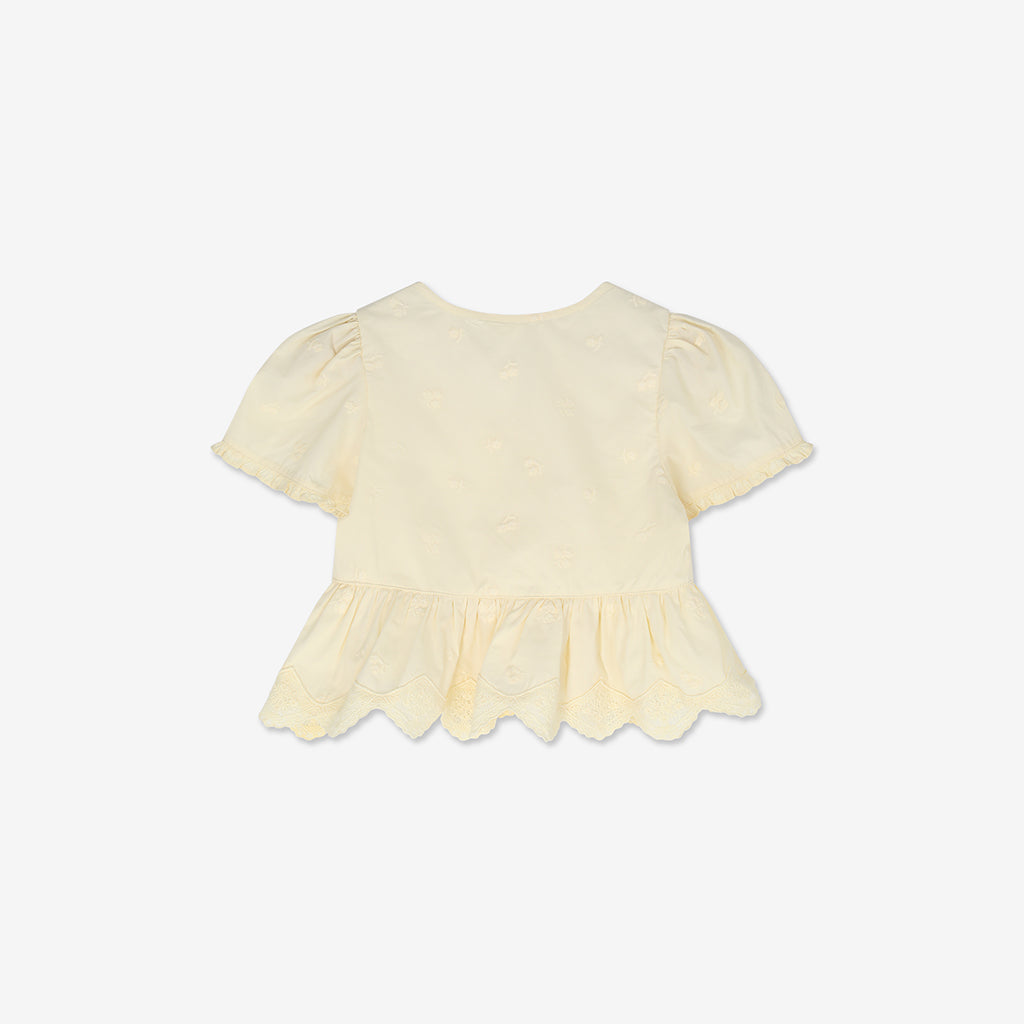 Peplum & Bows Woven Shirt H - H14