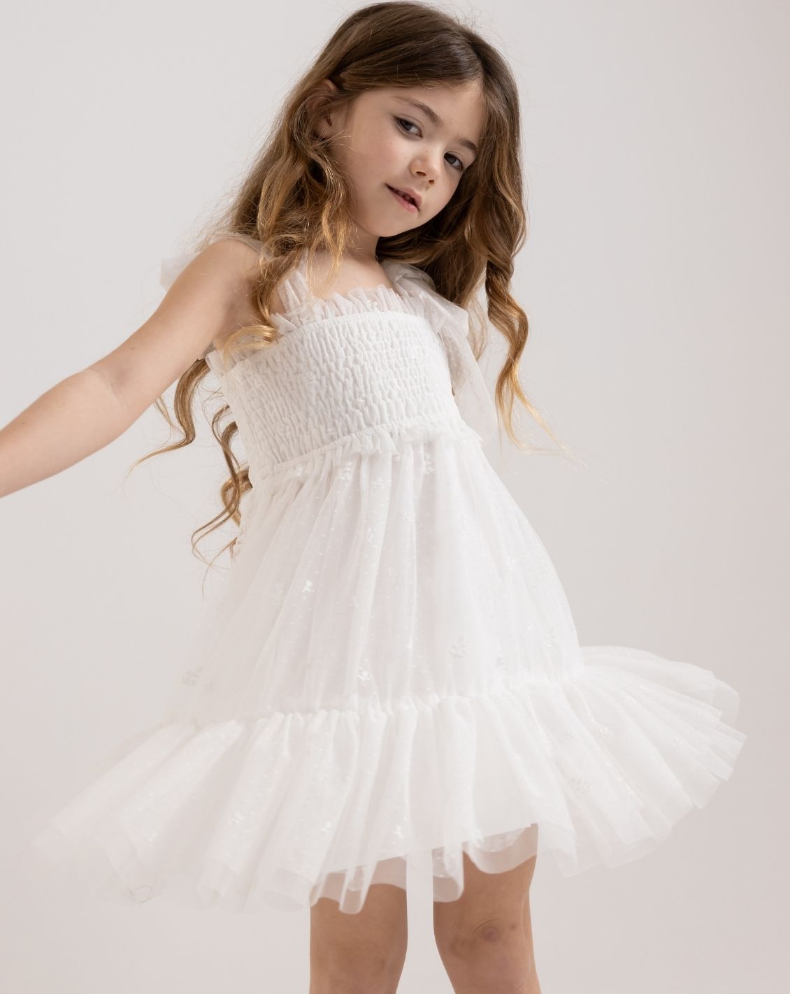 Embroidered Tulle Dress H18