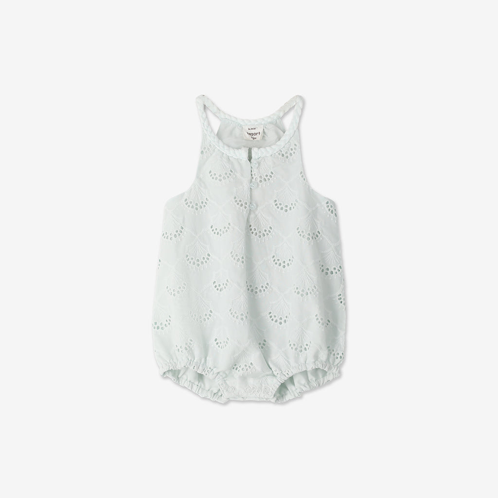 Embroidered Bloomers Overall With Braid Straps H - H28