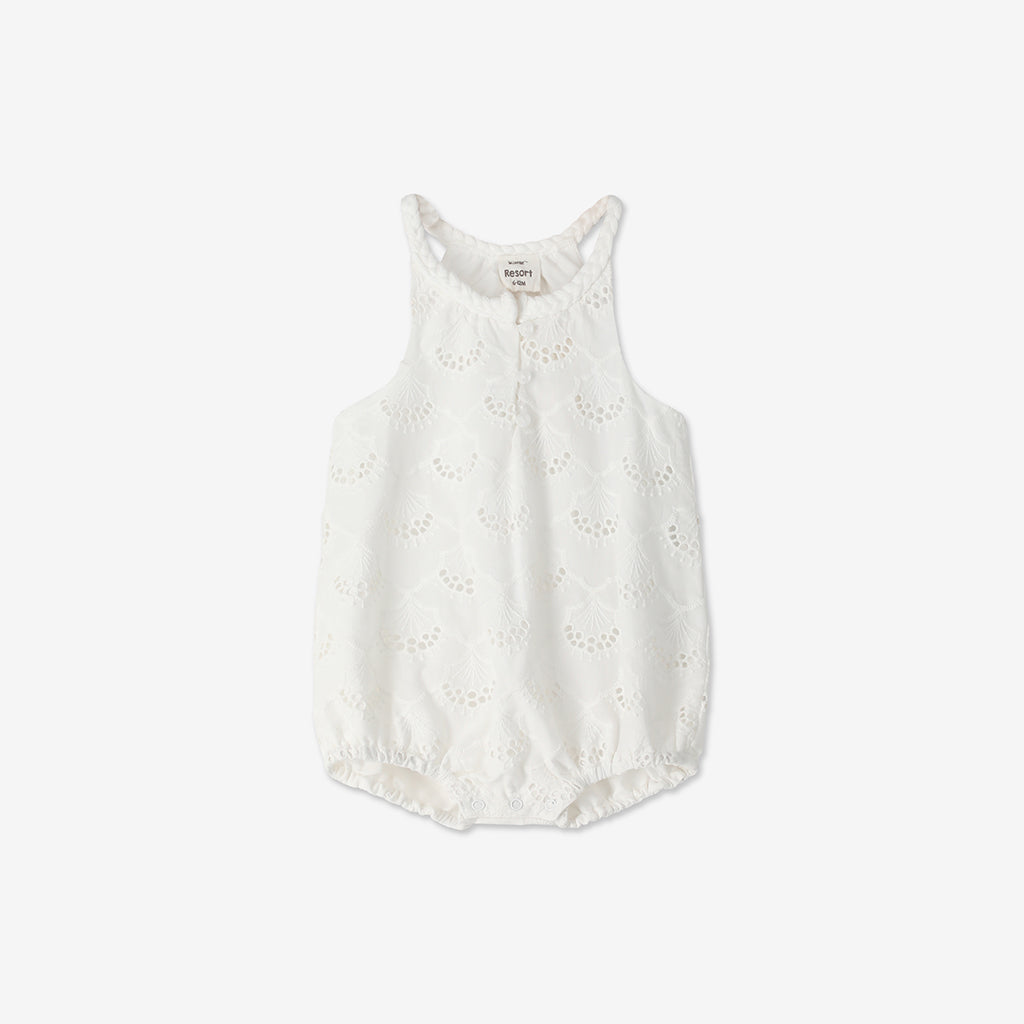 Embroidered Bloomers Overall With Braid Straps H - H28