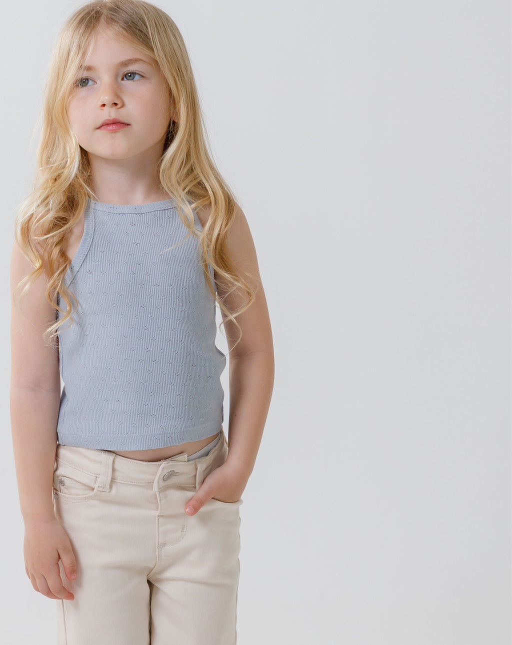Collar Tank Top with Tied Back H30