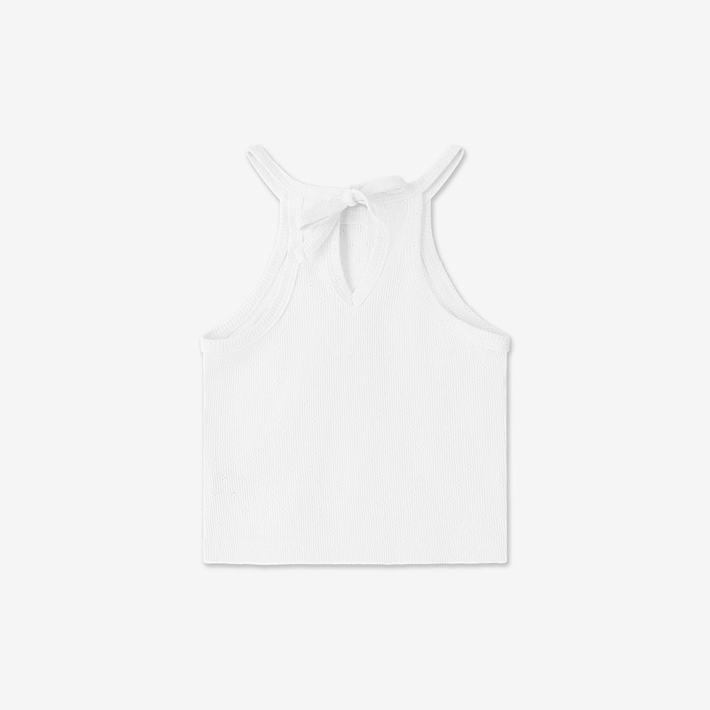 Collar Tank Top with Tied Back H30