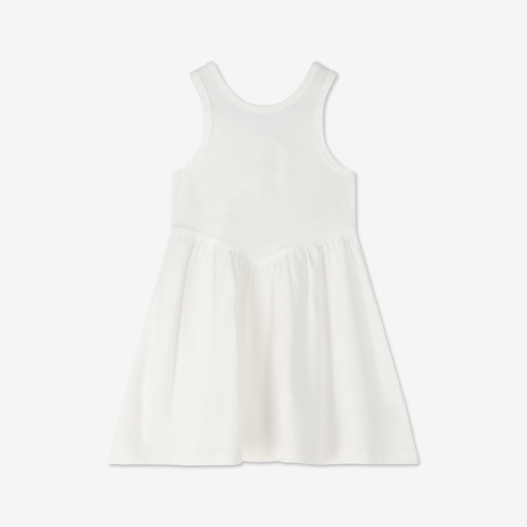 Ribbed Dres With Back Bows H - H36
