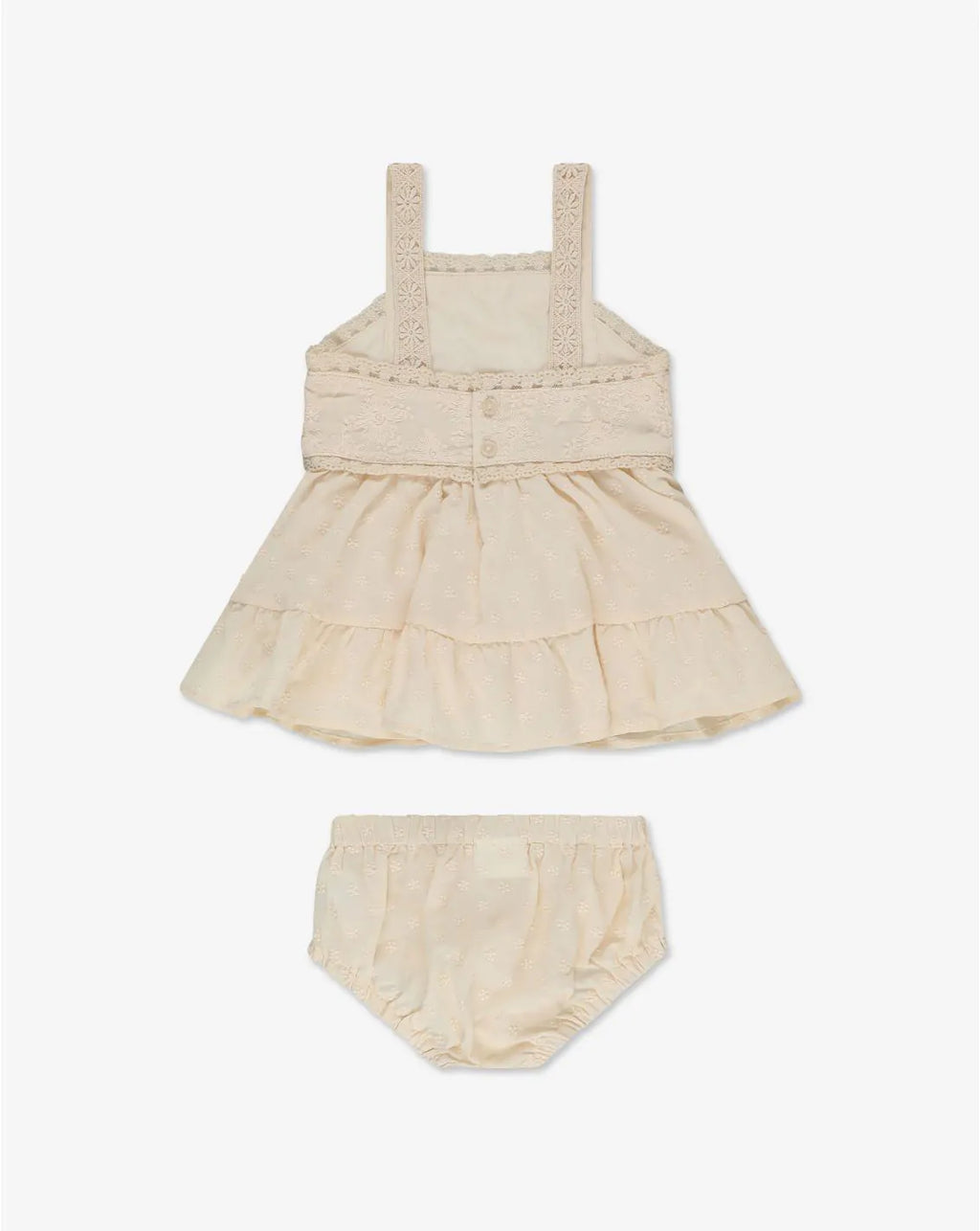 Embroidered Strappy Dress & Bloomers Set - H40