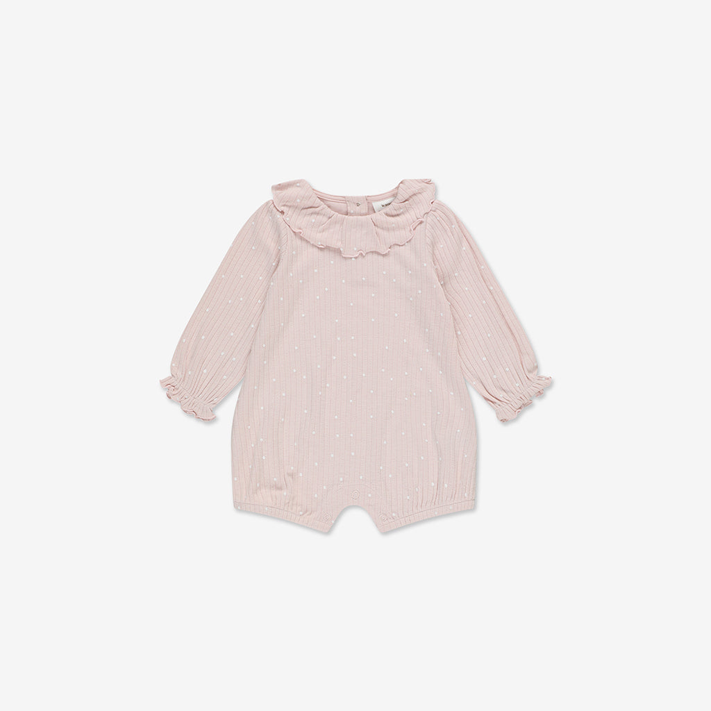 Pointelle Overall Ruffle RIB - RIB2