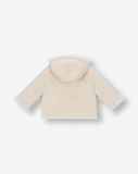 Girls Hooded Suede & Sherpa Jacket Y1