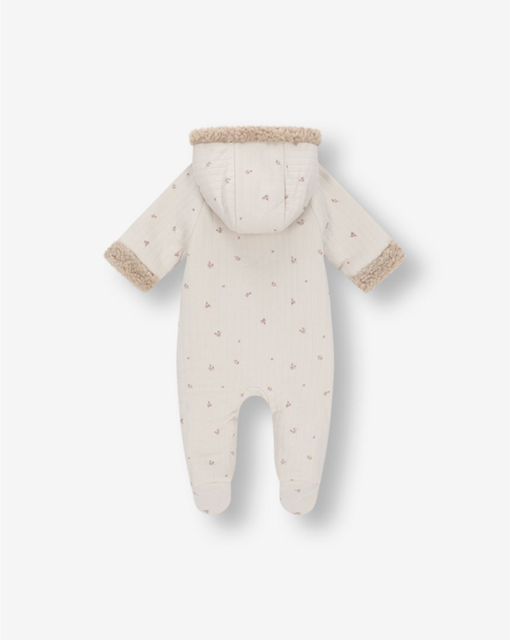 Quilted Jersey Hooded Overall With Sherpa Y5