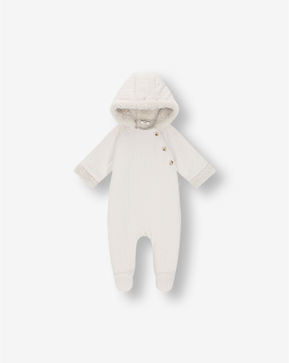 Quilted Jersey Hooded Overall With Sherpa Y2