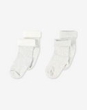 2 Pack Rib Socks With Anti Slip Print SOCKS3