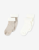 2 Pack Rib Socks With Anti Slip Print SOCKS3