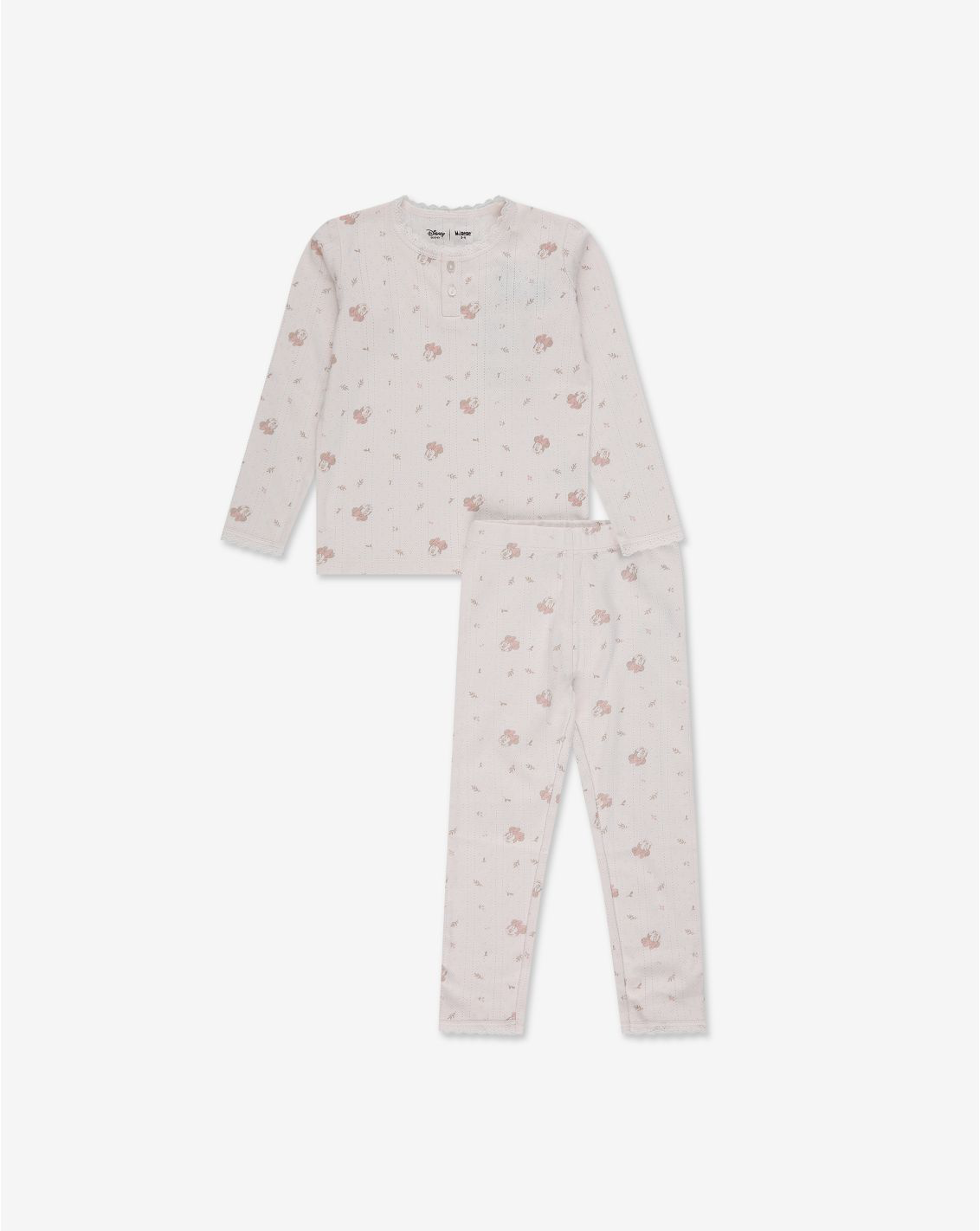 Girl soft Pointelle Pajamas Set PJ