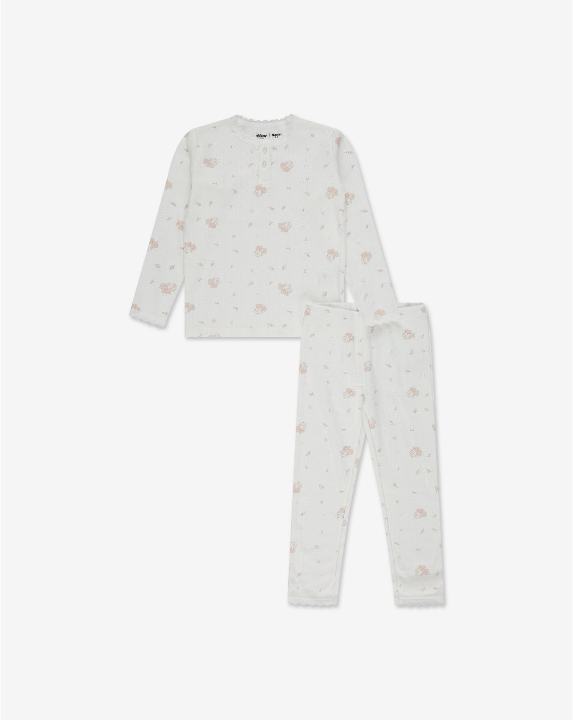 Girl soft Pointelle Pajamas Set PJ