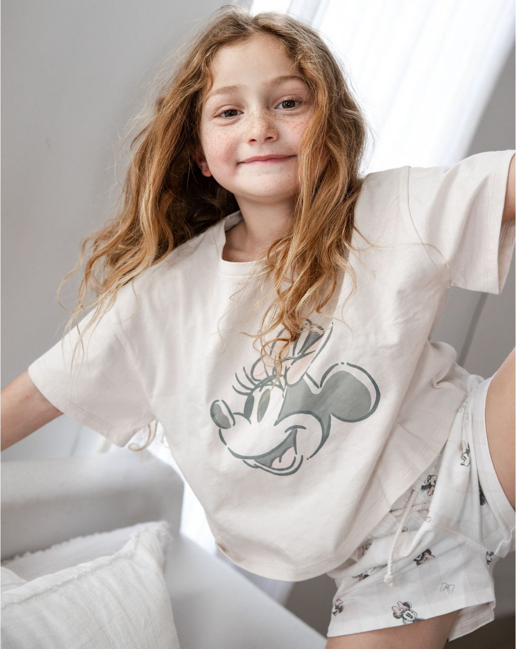Girls Disney Shirt & Short Pants Set PJ1