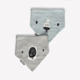 BAMBOO BANDANA BIB PAIR - HUG ME