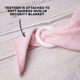 Bamboo Muslin with Silicone Baby Teething Ring