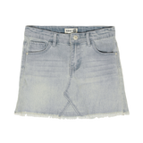 Skirt With Cut J, Jeans - Light Blue