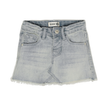 Skirt With Cut J, Jeans - Light Blue