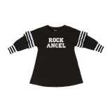 Dress with Rib Ruffle AB - Black