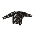 Wide sleeve shirt AB - Black Printed