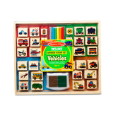 Deluxe Wooden Stamp Set - Vehicles