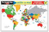Melissa and Doug Write-A-Mat Learning Mat - World Map