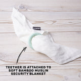 Bamboo Muslin with Silicone Baby Teething Ring